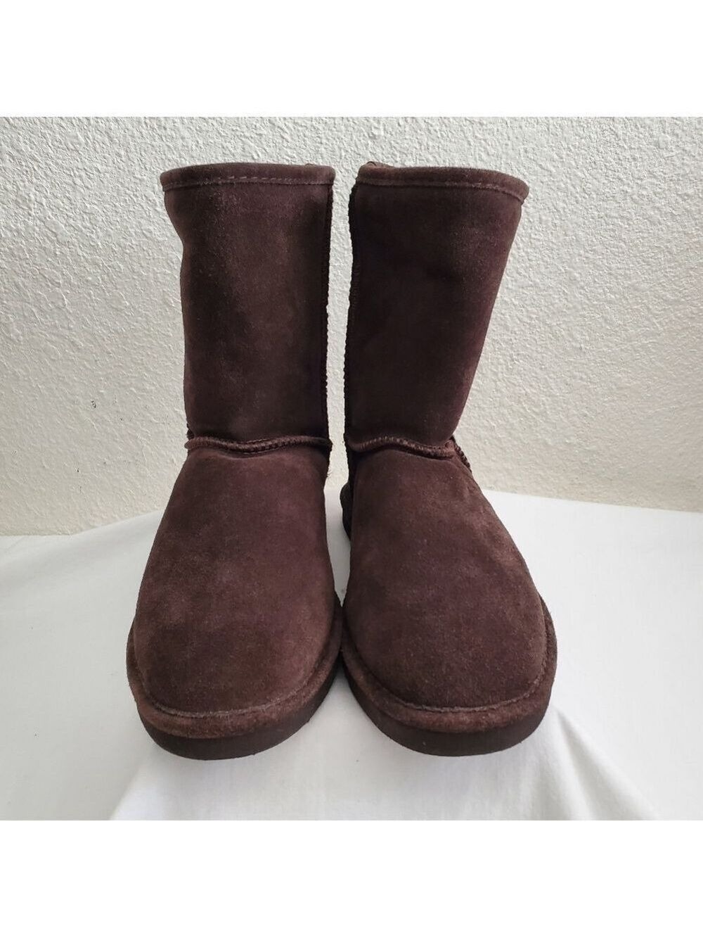 Bearpaw "Dorado II" Leather Suede Short Boot Chocolate Brown Unisex